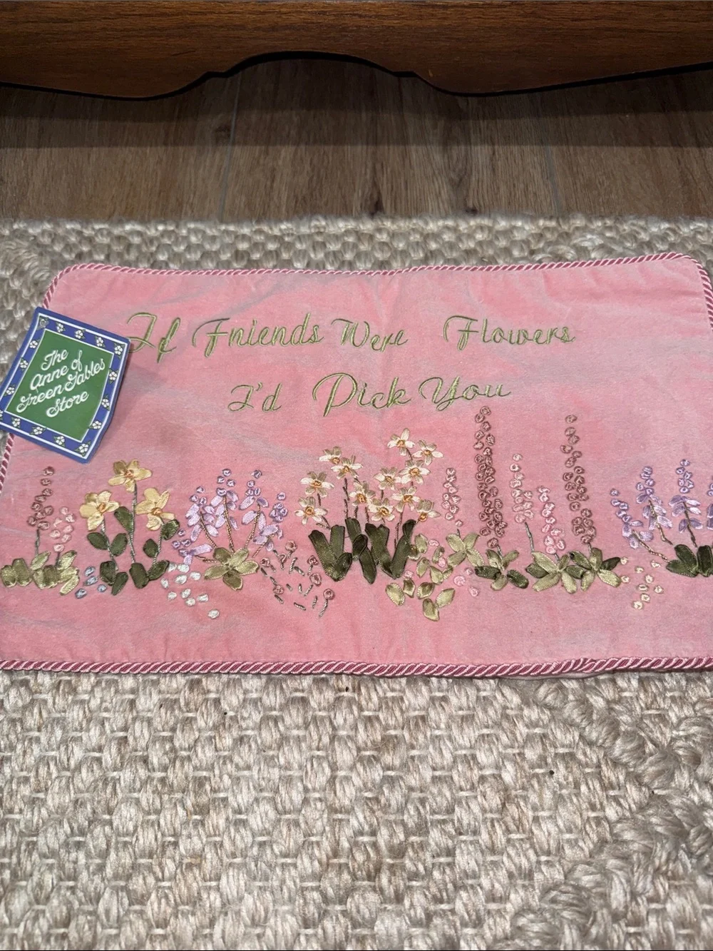 Anne of Green Gables Store Velvet Embroidered Pillow Cover 15.5x9.5
